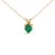 Evoke the essence of eternal elegance with this captivating pendant necklace, featuring a heart-shaped emerald, a symbol...