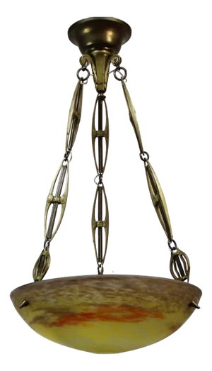 Glass Paste Lamp by G. Ve Croismare Muller for Muller Frères, 1920s