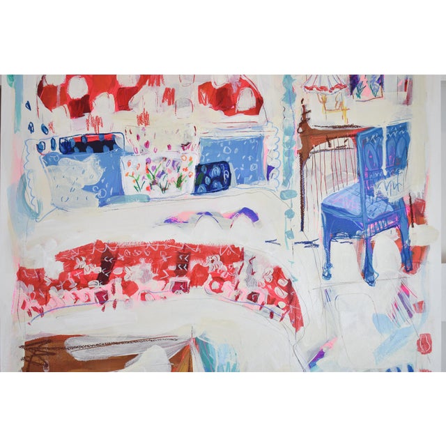 Mixed Media Painting Titled Quintessential Colonial by Daisy Faith For Sale - Image 4 of 8