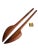1970s Vintage Teak Wood Extra Long Salad Servers With Brass Ring For Sale - Image 5 of 12