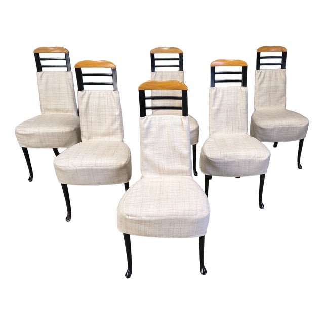 Vintage Dining Chairs from Giorgetti, 1970s, Set of 6 For Sale