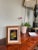 A rare find, this exquisite framed artwork by Palo Alto-based artist and craftsman Booker Morey features etched Linden...