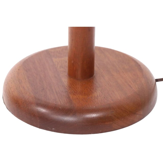 Wood Elegant Mid Century Wood Floor Lamp C. 1950-1970 For Sale - Image 7 of 10