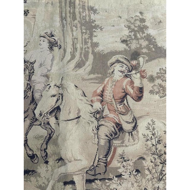 Vintage French Jacquard Tapestry Panel in the style of Aubusson, 1940s For Sale - Image 3 of 18