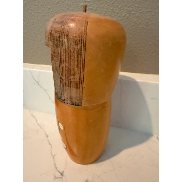 Vintage Kojo Tanaka Japanese Wooden Kokeshi Doll For Sale - Image 10 of 11