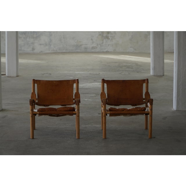 Sirocco Lounge Chairs in Leather & Ash by Arne Norell for Aneby Mobler, 1960s, Set of 2 For Sale - Image 11 of 18