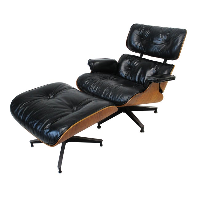Eames Rosewood Leather 670 Lounge Chair W/ Ottoman Herman Miller For Sale