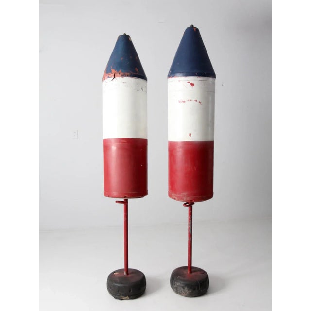 Industrial Vintage Large Buoys - a Pair For Sale - Image 3 of 10