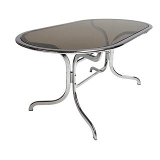 Glass Dining Table by Gastone Rinaldi for Rima, 1970s For Sale