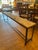 1980s Salvage Wood Bench With Metal Base For Sale - Image 4 of 12