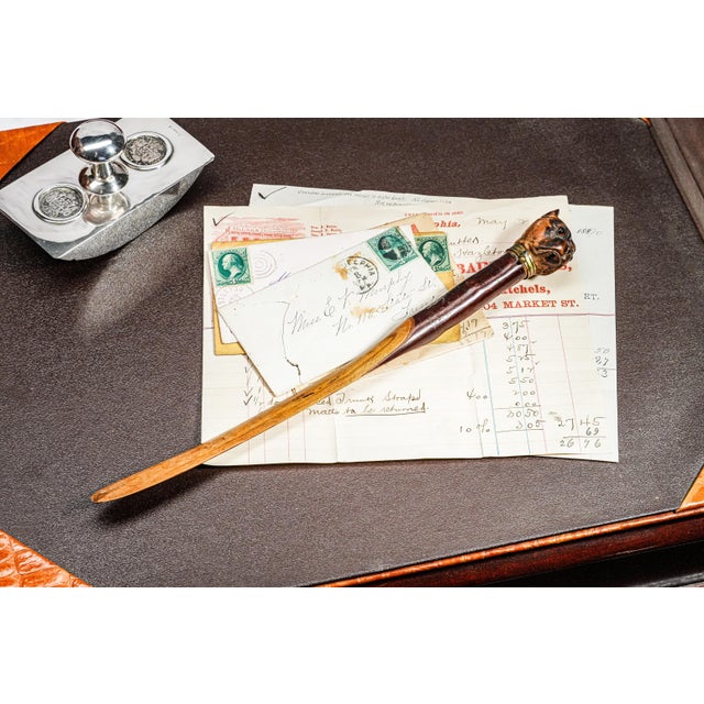 This exceptional antique letter opener is a true conversation piece, showcasing remarkable craftsmanship and charm. Hand-...