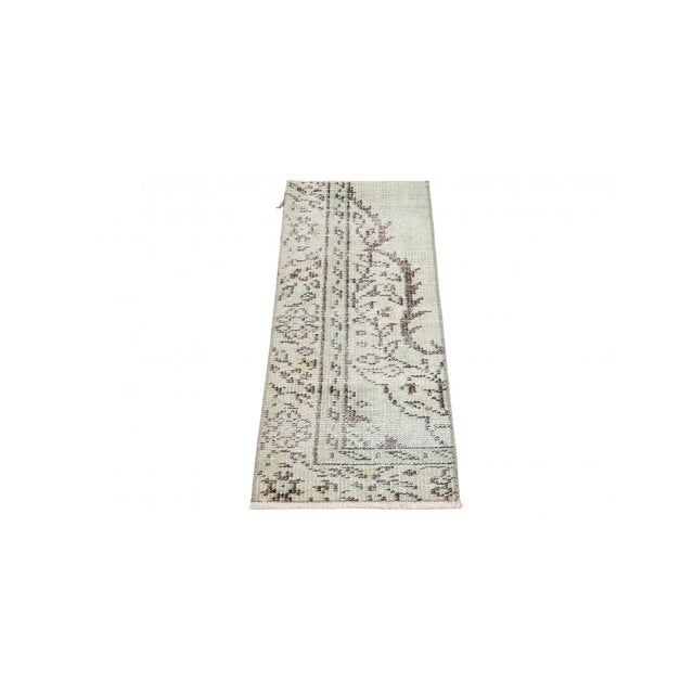 Handknotted Vintage decorative mini wool rug fragment. Approximatelly 45-55 years old. In very good condition. Rare find,...