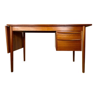 Vintage Danish Modern Teak Desk For Sale