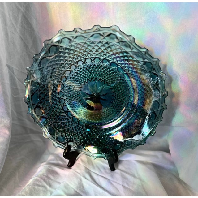 1950s 1950s Indiana Glass Carnival Glass Plate Dish Catchall For Sale - Image 5 of 9