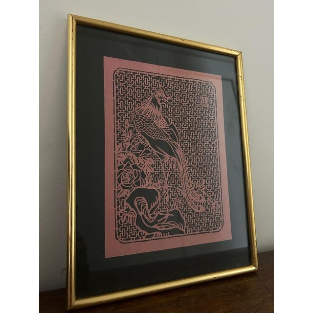 1970s Jiǎnzhǐ Decoupage Artworks with Birds, Set of 3 For Sale - Image 5 of 10