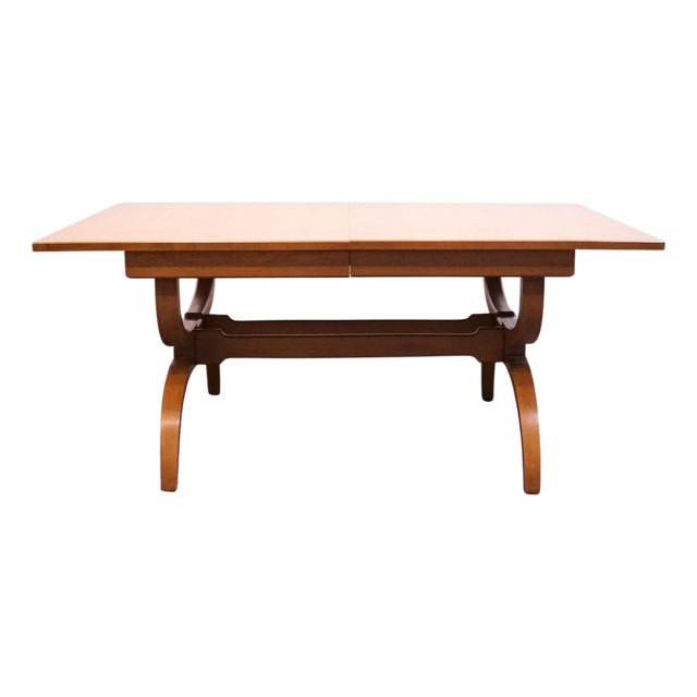 Unique Furniture Solid Oak Southwestern Mediterranean 66" Trestle Dining Table 5551 – American Fiesta Finish For Sale