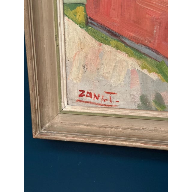 Gustaf Börtner Zandt, Houses and Trees, 1950s, Oil Painting on Canvas, Framed For Sale - Image 10 of 16