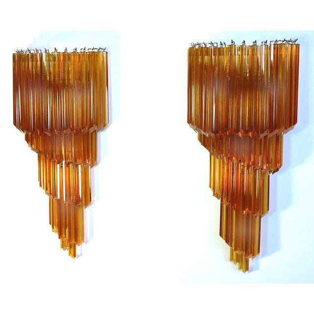 Metal Venetian Wall Sconces in Murano, 1980s, Set of 2 For Sale - Image 7 of 9