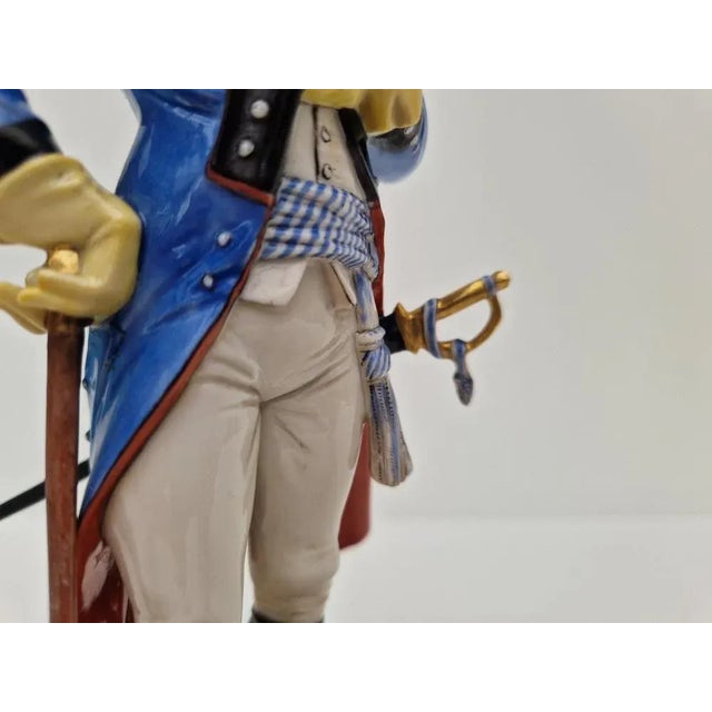 1930s Bavarian Officer Figurine by Hanns Goebl for Nymphenburg, 1937 For Sale - Image 5 of 9