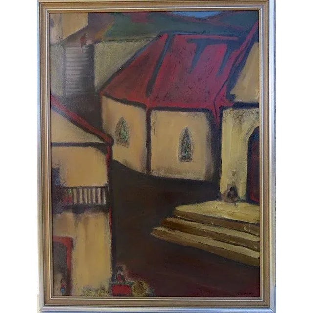 Late 20th Century Late 20th Century Large Painting on Artist Board by Ernest Sinnes Signed and Dated For Sale - Image 5 of 12