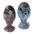 Pair of Vintage Fenton Hand‑Painted Pedestal Eggs – Signed & Numbered Limited Editions For Sale