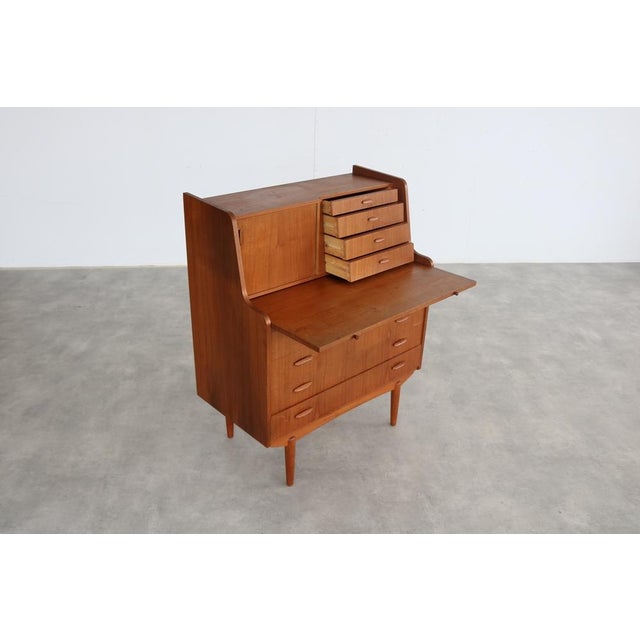 Wood Vintage Danish Secretary in Teak, 1960s For Sale - Image 7 of 11