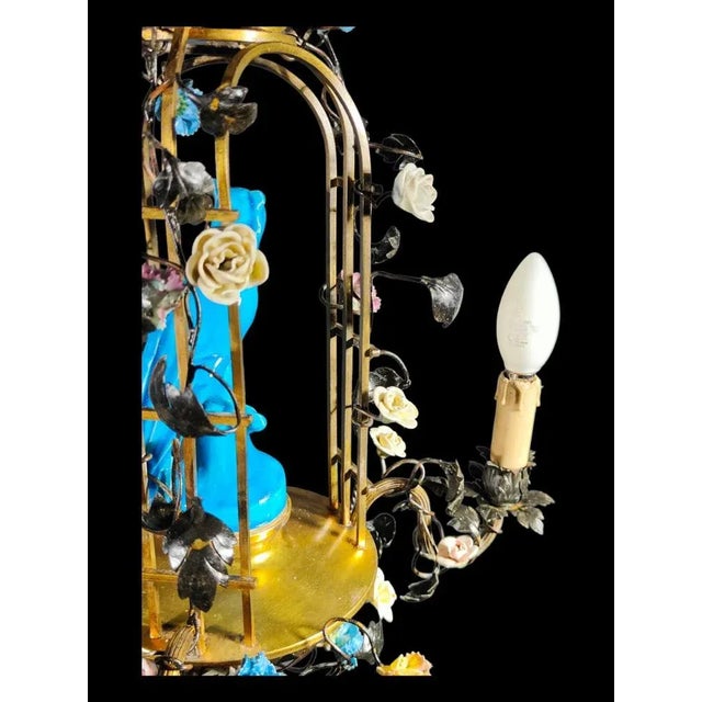 19th Century Ceiling Lamp in the Shape of Cage, 1900s For Sale - Image 11 of 13