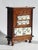 Antique Dutch Farmhouse Wooden Ceramic Floral Spice Cabinet, 1950s For Sale - Image 9 of 14