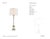 Suzanne Kasler by Visual Comfort Signature Josephine Table Lamp in Light Blue with Antique Gold Leaf with Linen Shade...