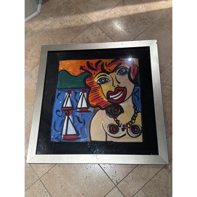 Fantastic original painting by 84yr old German Artist Peter Robert Keil. This unique piece is very different than the...