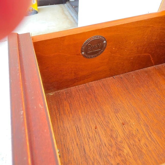 Rway Mid Century French Empire Highboy Dresser For Sale - Image 10 of 18