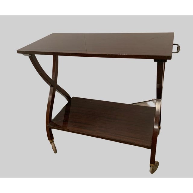 Wood Serving Table in Mahogany, 1960s For Sale - Image 7 of 7