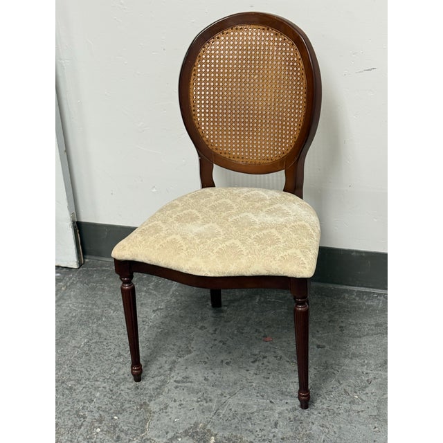 Bombay Company Traditional Oval Cane-Back Side Chair For Sale - Image 12 of 12