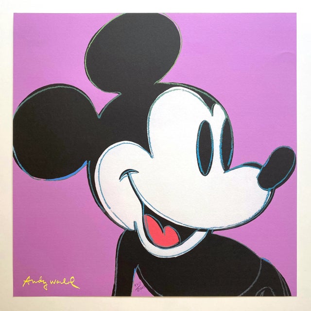 【証明書】Andy Warhol 「ミッキーマウス」100枚限定（46/100） 証明書】Andy Warhol 「ミッキーマウス」100枚限定（46/100