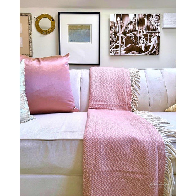 Early 21st Century Marina Throw Jacquard Collection, Magenta For Sale - Image 5 of 9