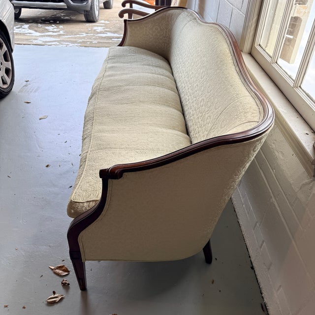 Antique Wood Framed Hickory Chair Sofa This is a fabulous antique ready for its next chapter. Subtle serpentine back and...