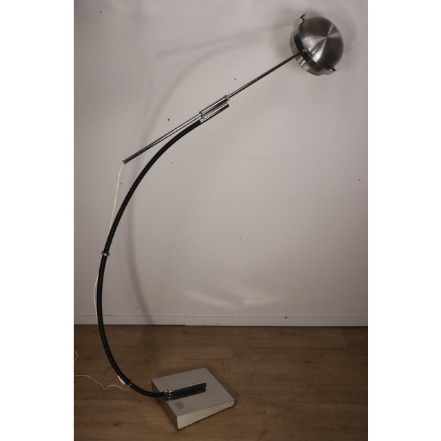 Vintage Arc Floor Lamp with Chromed Metal Arm, 1970 For Sale - Image 18 of 18
