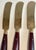 Wood Mid 20th Century Rosewood & Brass Individual Butter Cream Desert Knives Set of 4 For Sale - Image 7 of 9