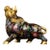 Late 19th Century Cloisonné Enamel Ox Statue, Gilt Bronze Figure, 2.83kg For Sale
