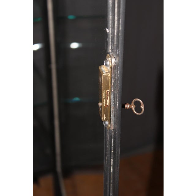 Black Lacquered Iron Display Case, 1920 For Sale - Image 9 of 14