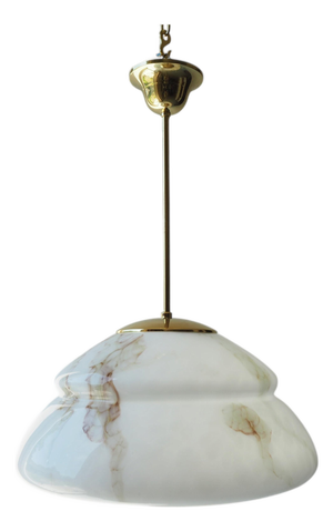 Mid-Century Glass Chandelier attributed to Stefan Tabery, Bohemia, 1960s