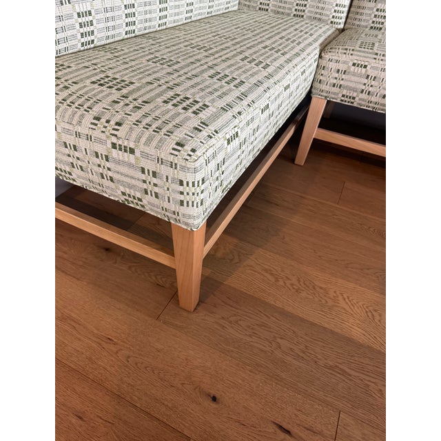 Schumacher Corner Banquette in Schumacher Fabric For Sale - Image 4 of 4