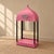 Vintage Pink-Parisian Whimsy Shelf-Mirror | French Cafe Style With Scalloped Base For Sale - Image 4 of 4