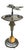 Art Deco chrome round chrome top side drinks table featuring a light-up art glass center with an additional light-up art...