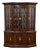 Vintage Pennsylvania House Cherry Bubble Glass Georgian China Cabinet For Sale