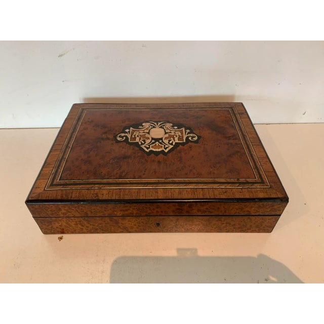 20th Century Napoleon III Thuja Burl Token Box Boulle Marquetry, 1890s For Sale - Image 11 of 11