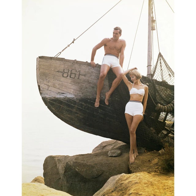 Boat Pose' Contemporary Archival Color Photograph Print From the Original Negative by Tom Kelley - 20x24 For Sale