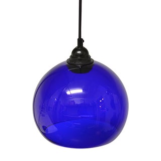 Blue Glass Pendant For Sale