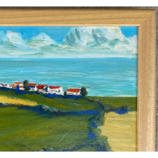 Impressionist “Seaview” Original Impressionist Oil on Canvas Painting by Joao De Brito - For Sale - Image 3 of 7