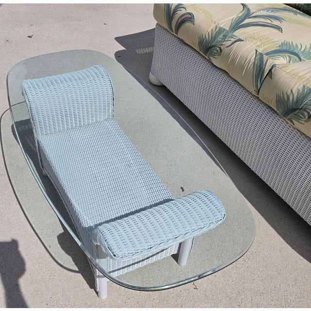 Lloyd Flanders English Garden Loom Wicker 3 Piece Patio Set Indoor Outdoor For Sale - Image 14 of 16